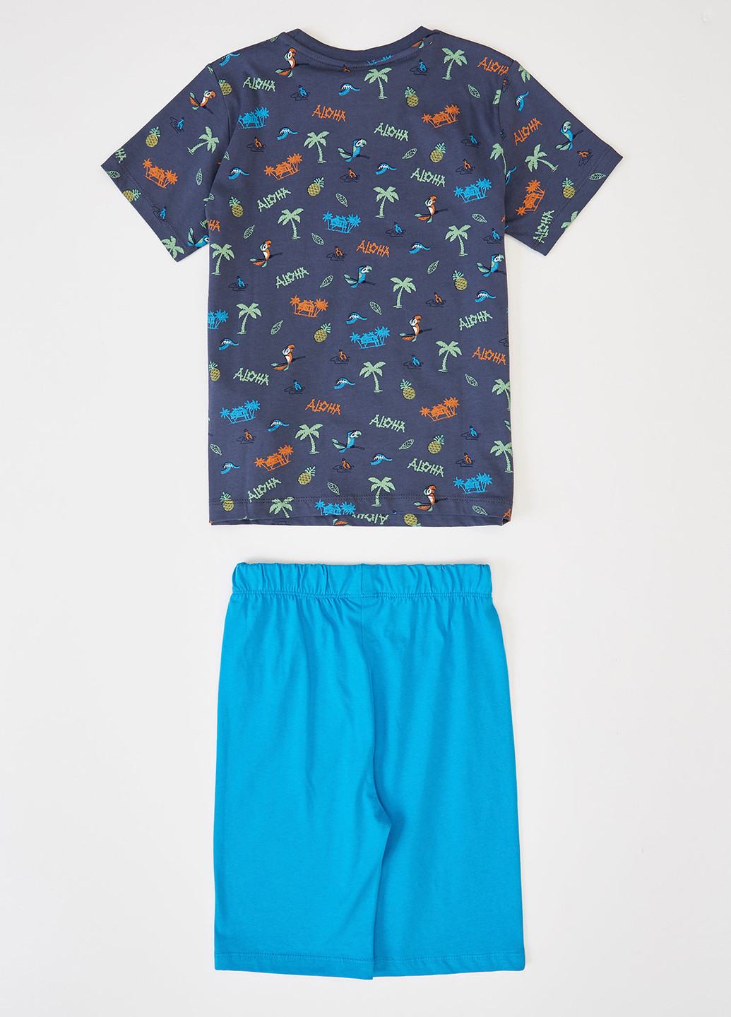 Синя всесезон піжама (футболка, шорти) футболка + шорти DeFacto