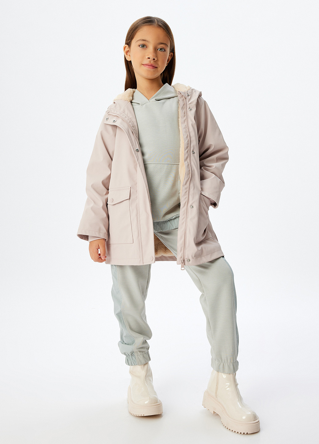 Пудровая демисезонная куртка KOTON