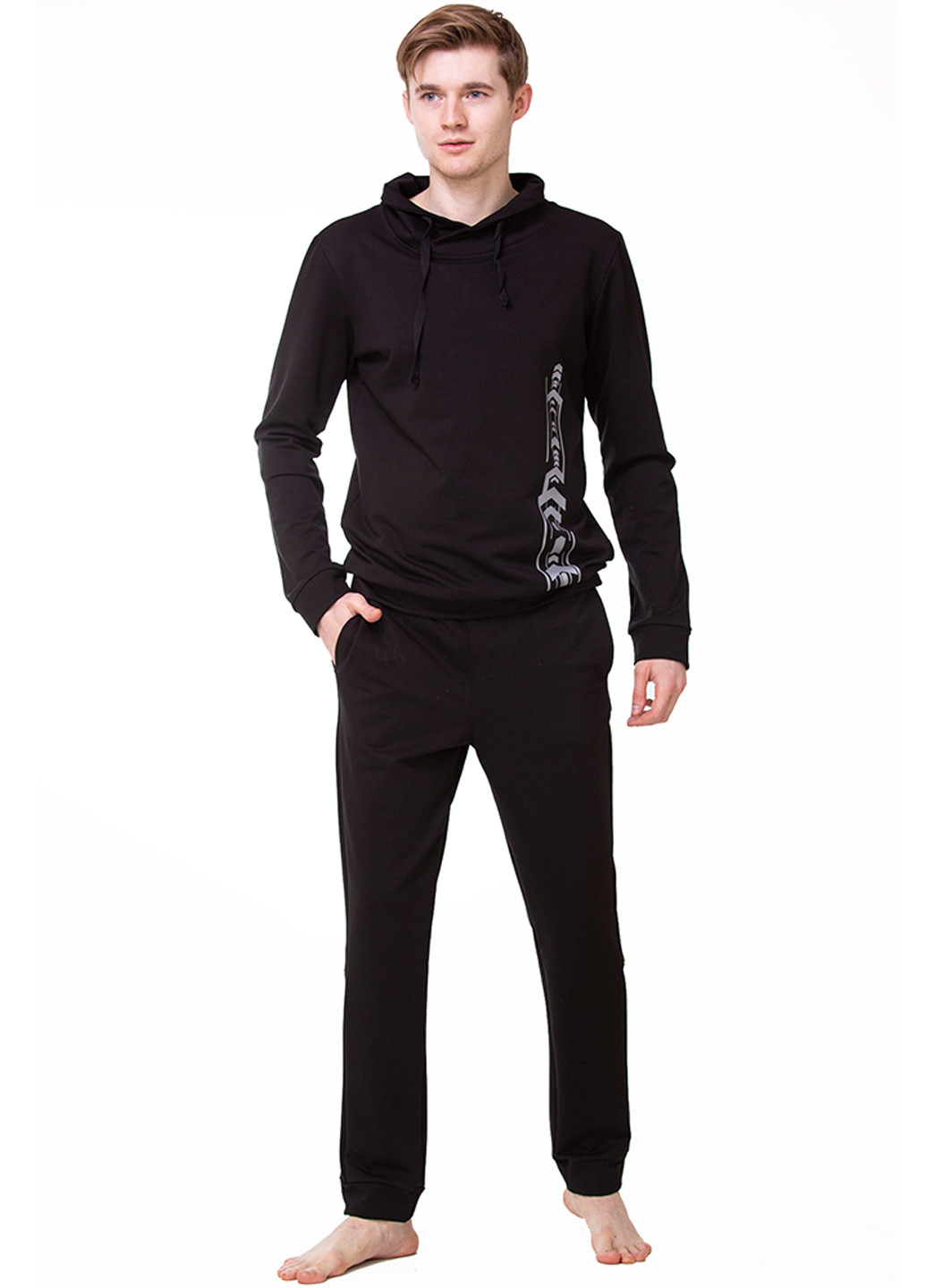 Черный демисезонный спортивный костюм мужской Kosta