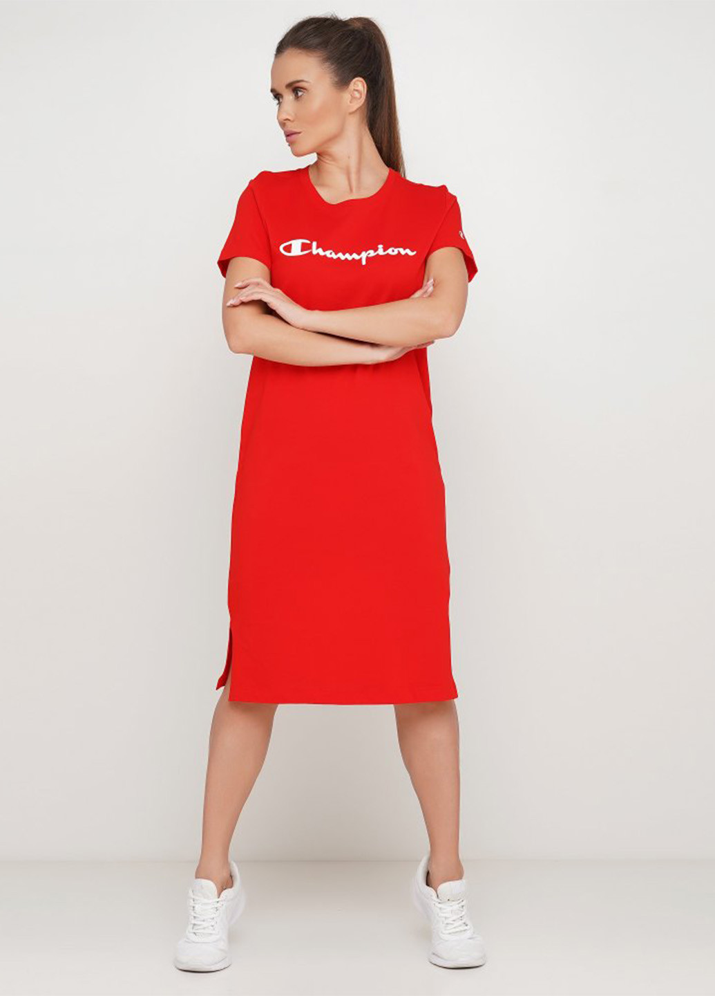 Червона спортивна сукня сукня-футболка Champion з логотипом