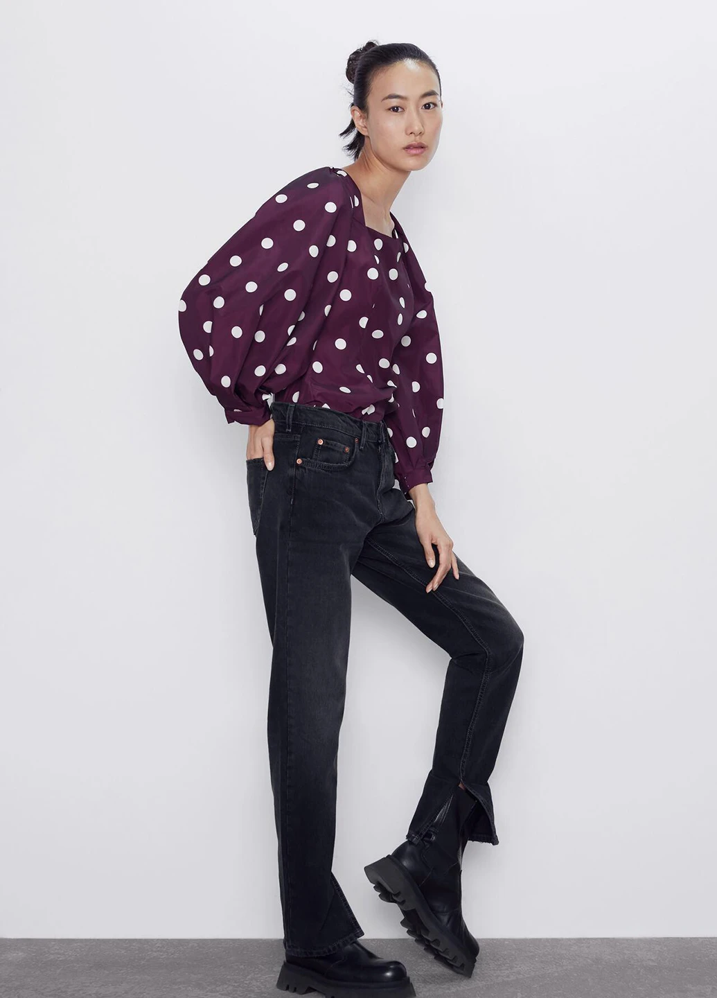 Фиолетовая блуза Zara
