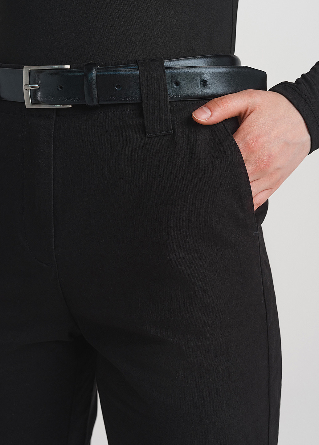 Черные кэжуал демисезонные зауженные брюки befree