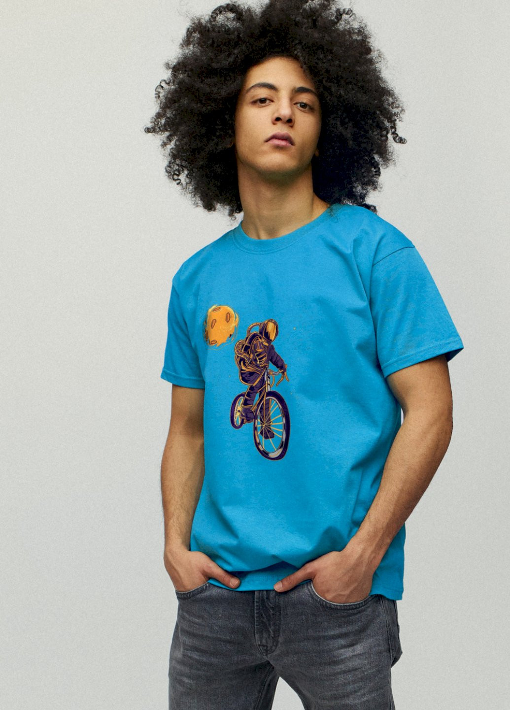 Світло-синя футболка чоловіча YAPPI