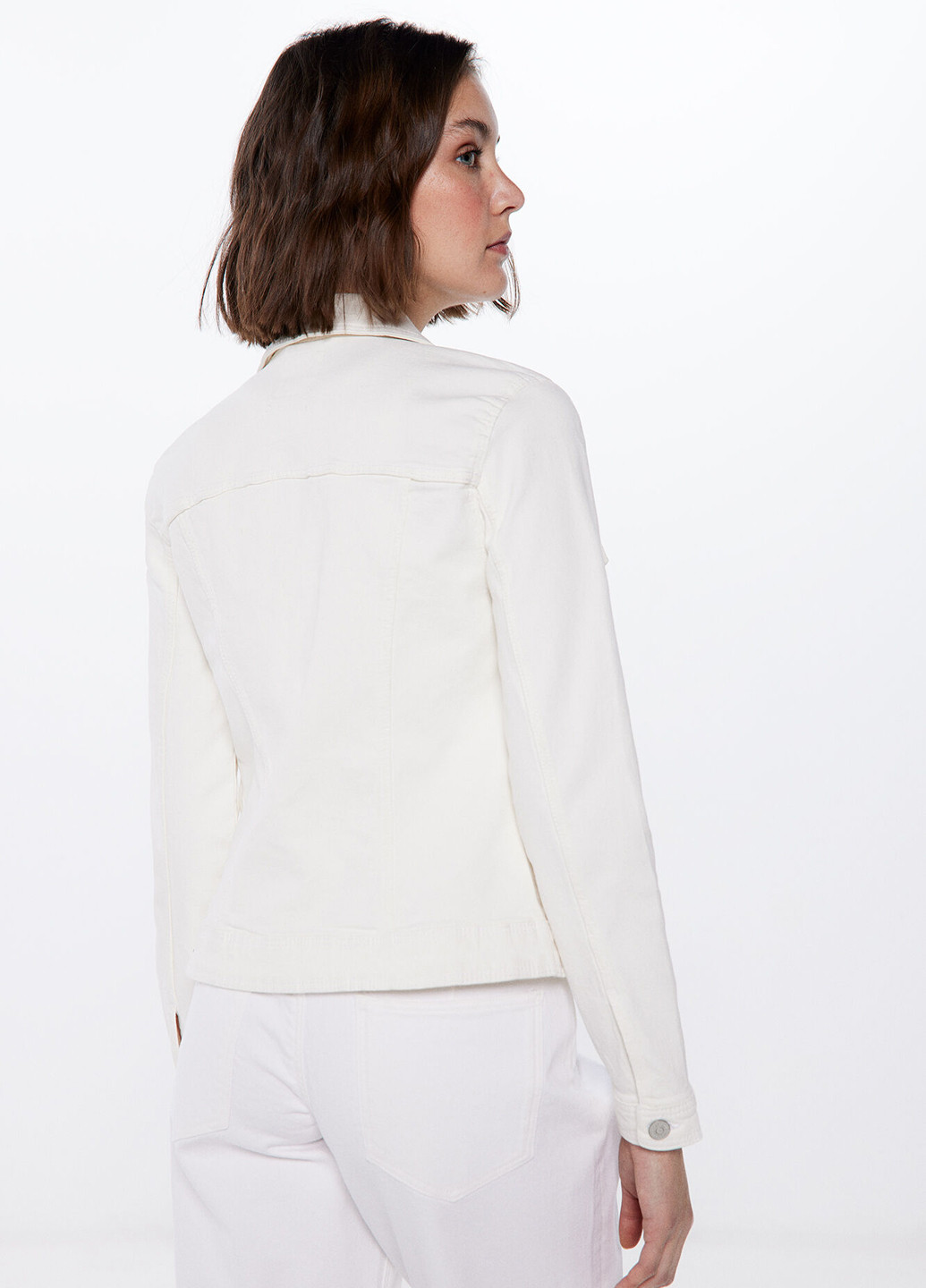 Біла демісезонна куртка куртка-піджак Springfield