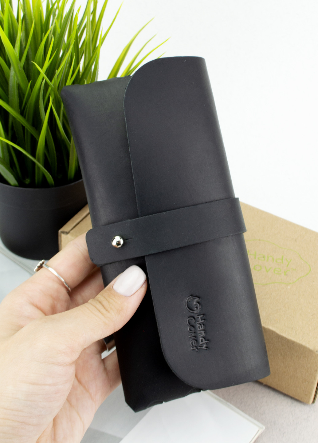Футляр для очков кожаный HC0086 (черный) винтажный HandyCover (256116289)