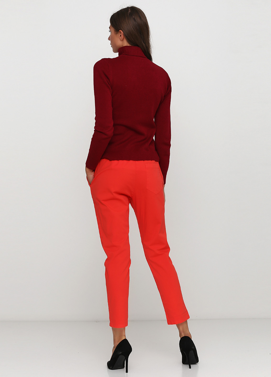 Оранжевые кэжуал демисезонные зауженные брюки Wendy Trendy