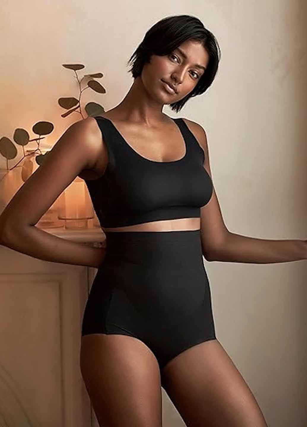 Чорний топ бюстгальтер Bali без кісточок нейлон