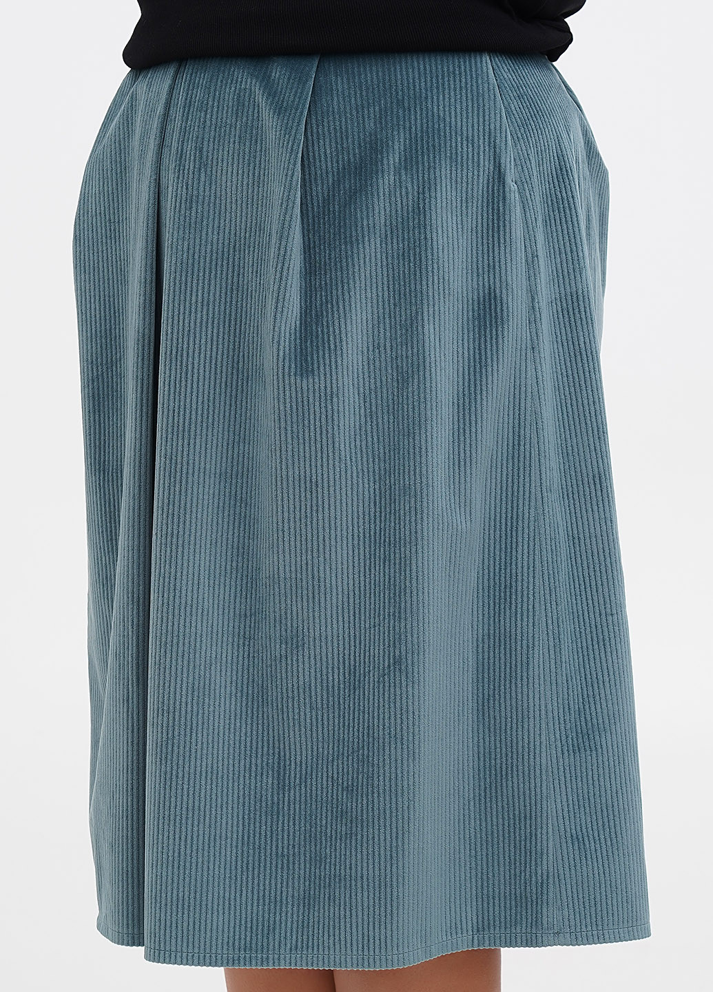 Темно-бирюзовая кэжуал однотонная юбка Diana Gallesi а-силуэта (трапеция)