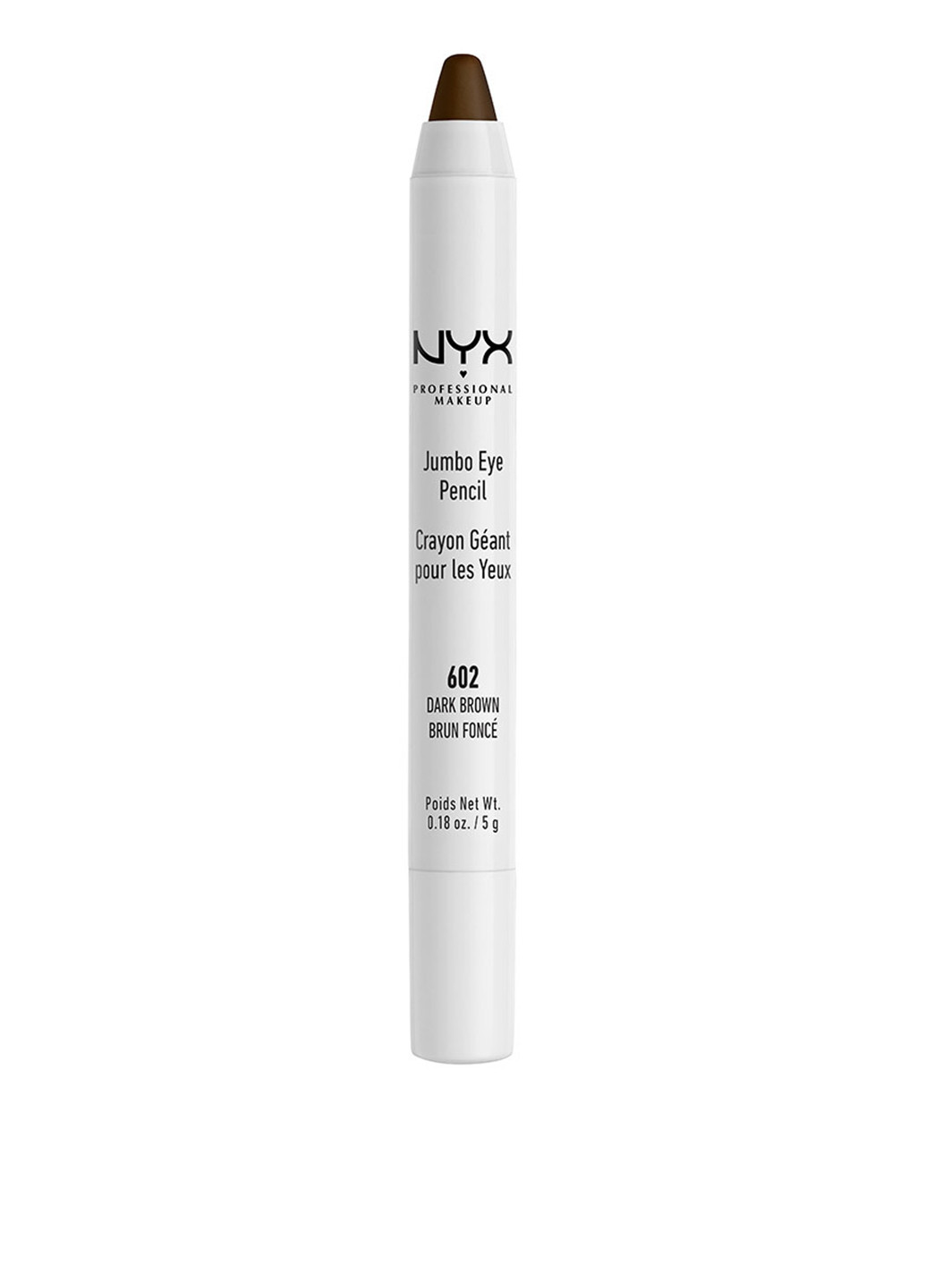 Тени-карандаш для глаз №602 (Dark Brown), 5 г NYX Professional Makeup (87177897)