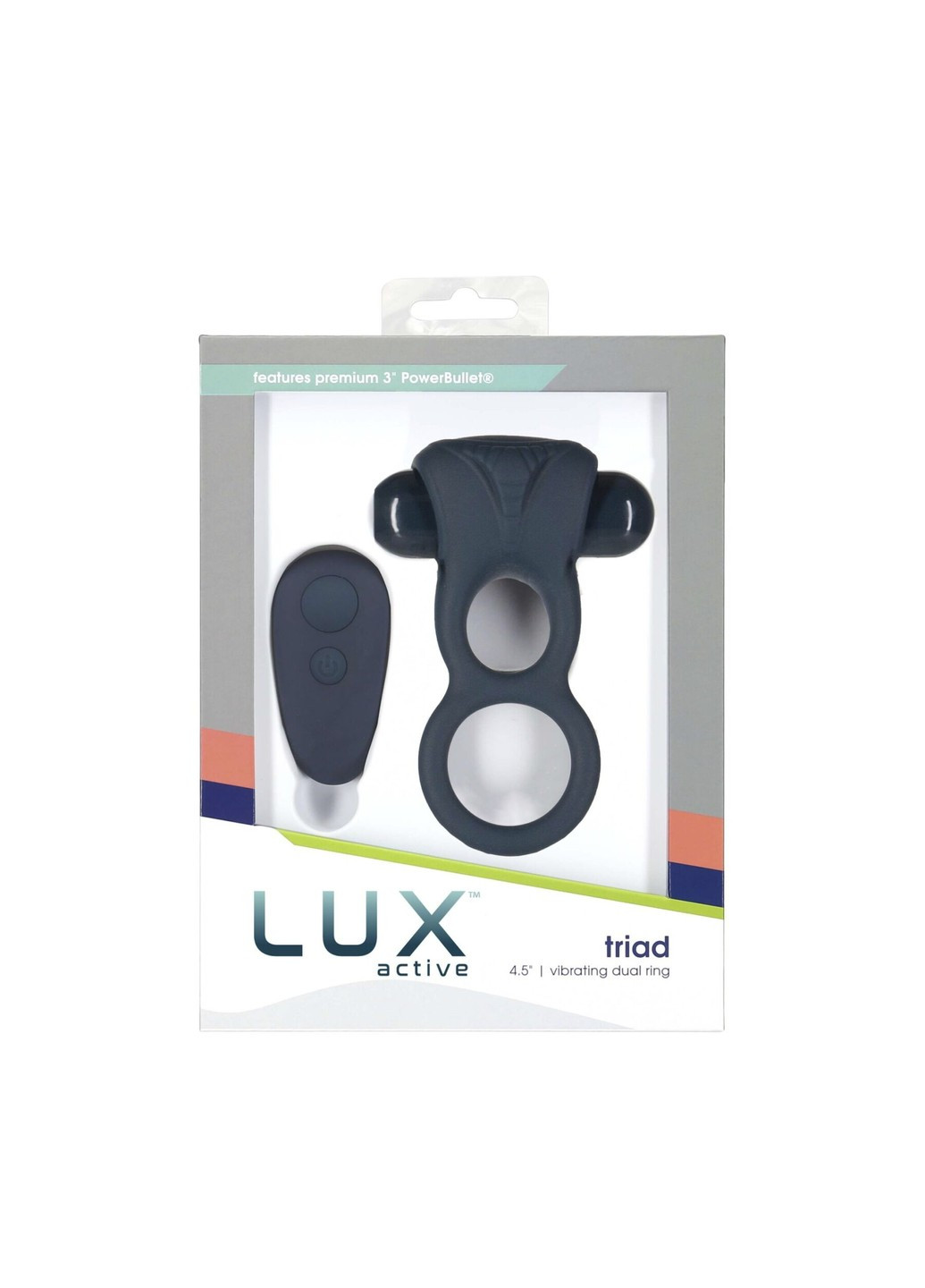 Подвійне ерекційне кільце – Triad – Vibrating Dual Cock Ring, з віброкулею та пультом ДУ Lux Active (255289787)