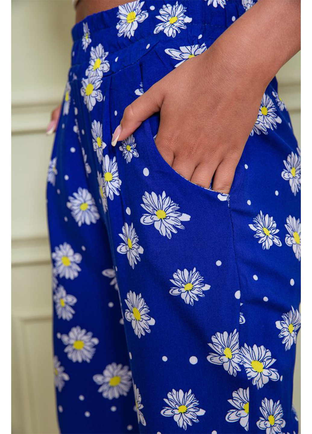 Светло-синие кэжуал летние укороченные брюки Ager