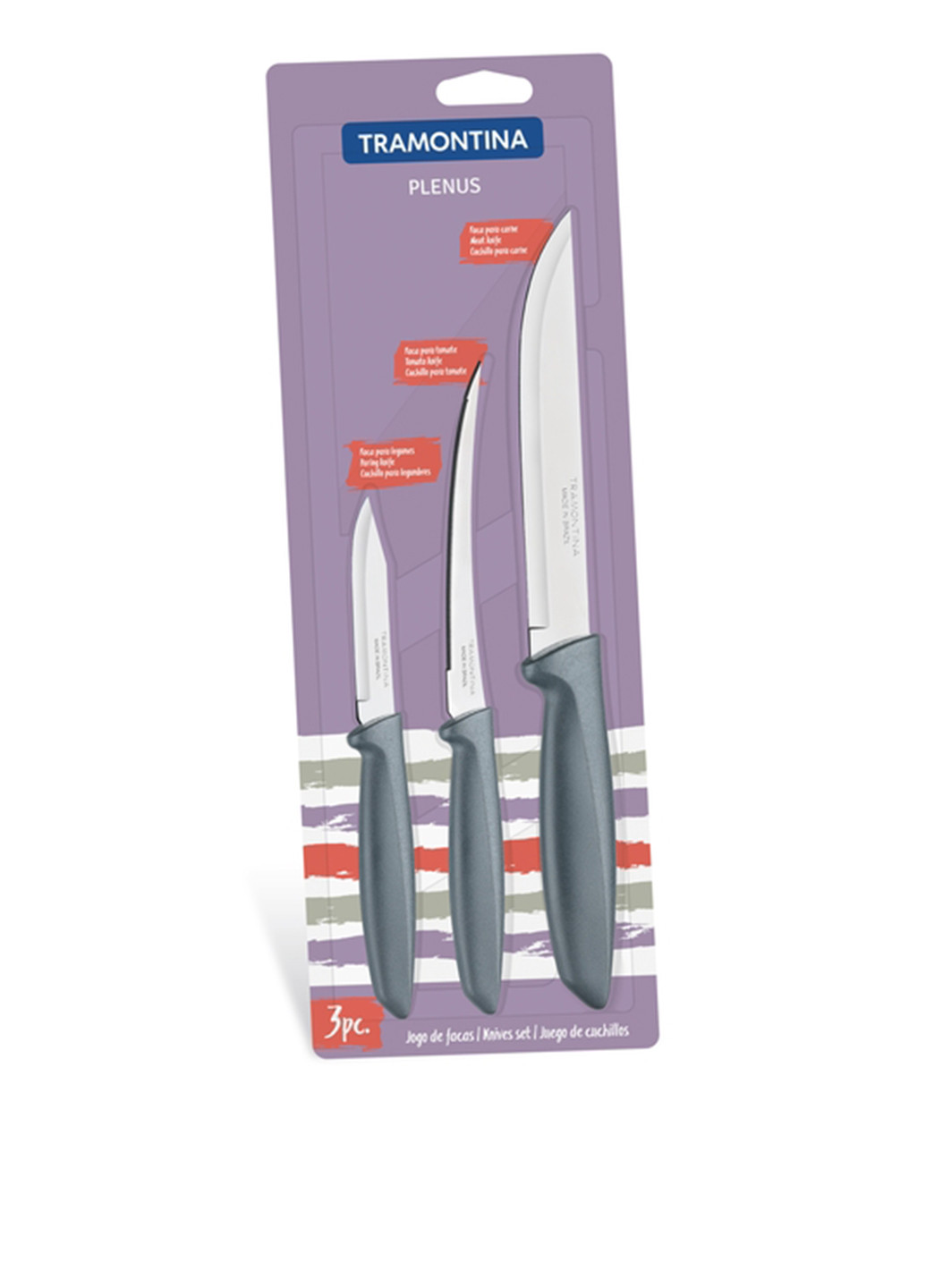Набор ножей (3 пр.) Tramontina комбинированные, нержавеющая сталь