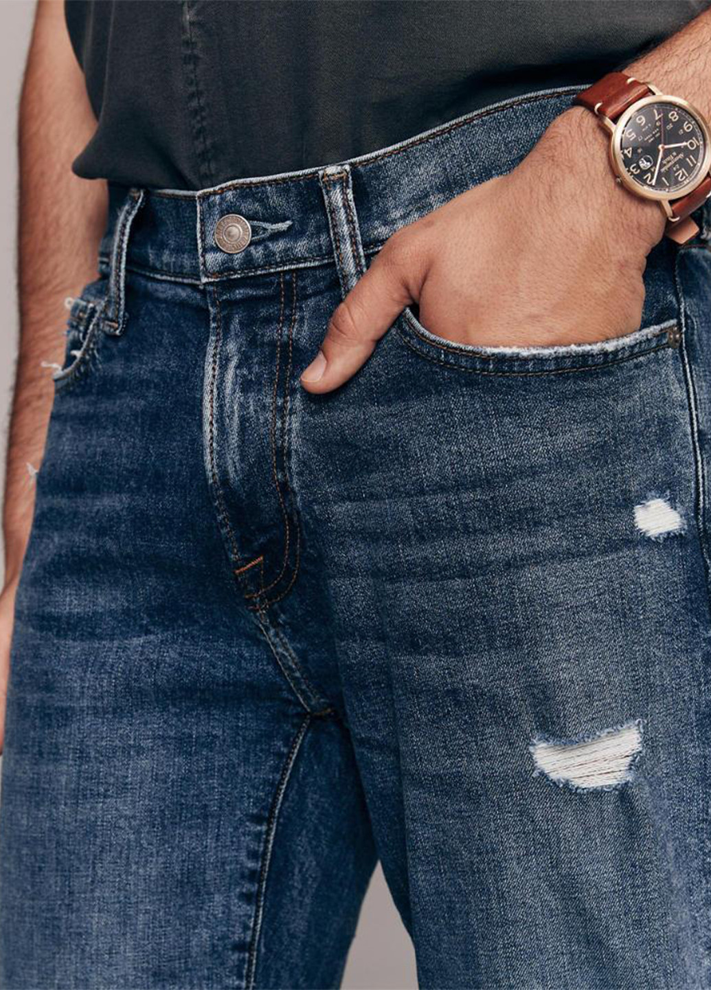 Синие демисезонные скинни джинсы Abercrombie & Fitch