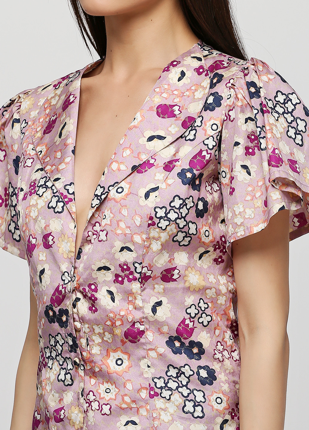 Сиреневая летняя блуза April May