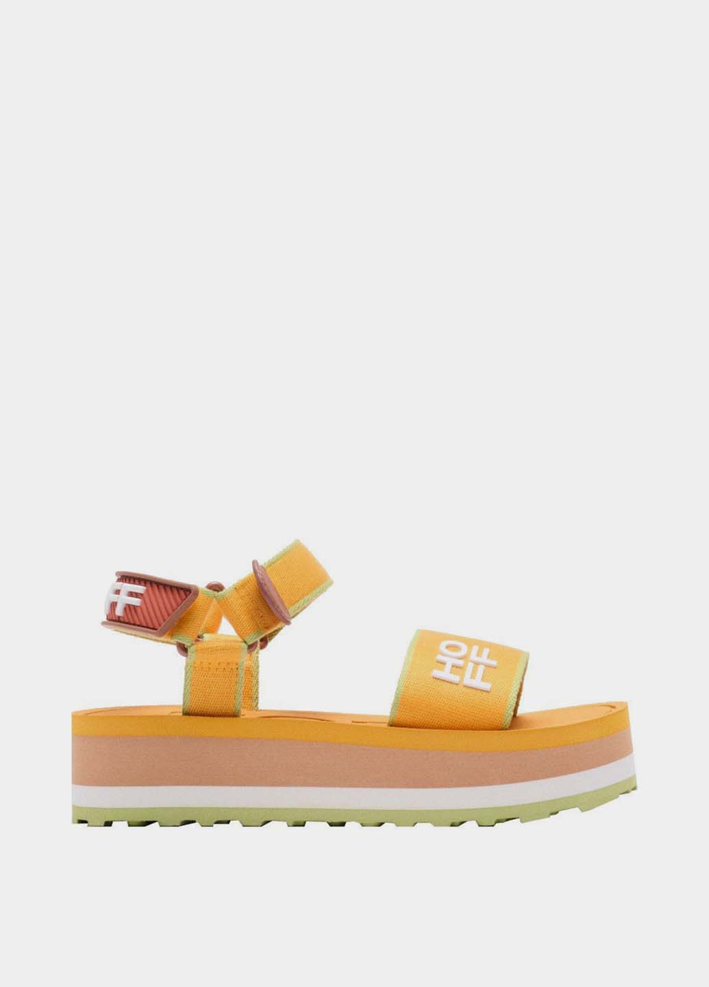 Оранжевые босоножки Hoff на липучке с логотипом
