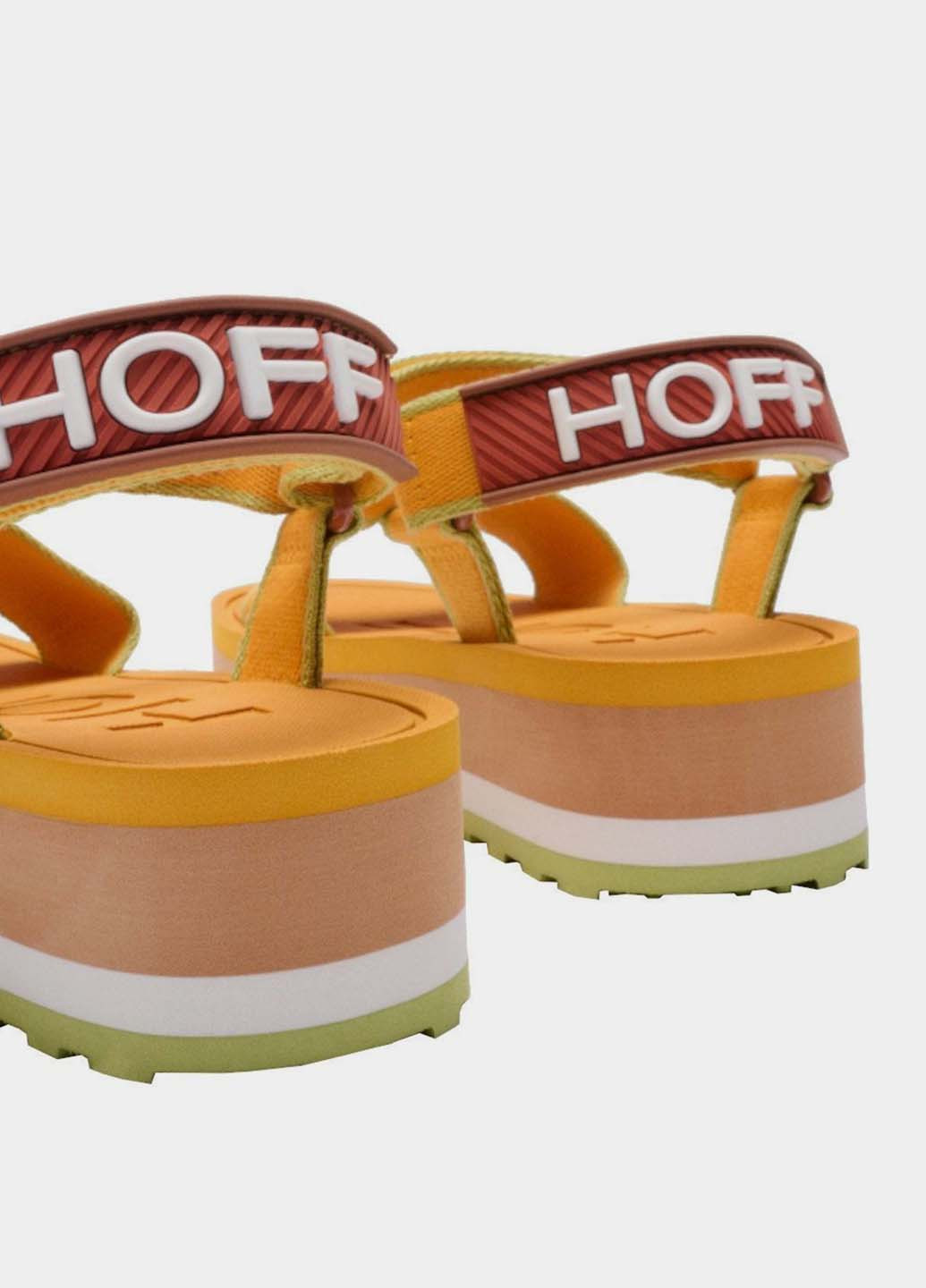 Оранжевые босоножки Hoff на липучке с логотипом