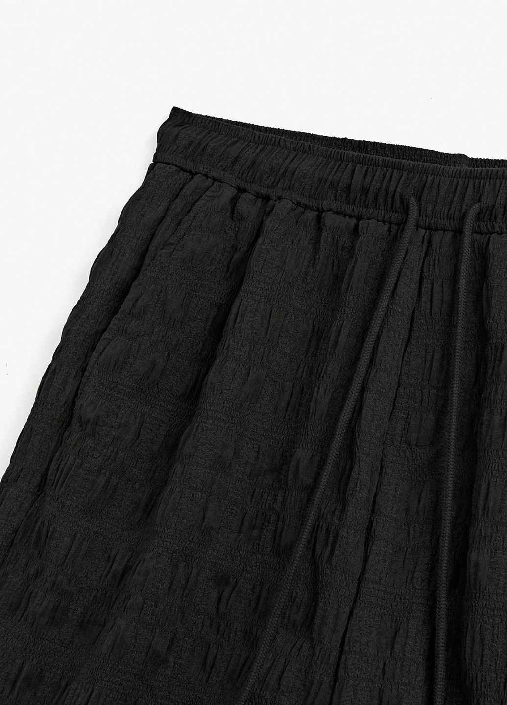 Чорний літній костюм (сорочка, шорти) з шортами SHEIN