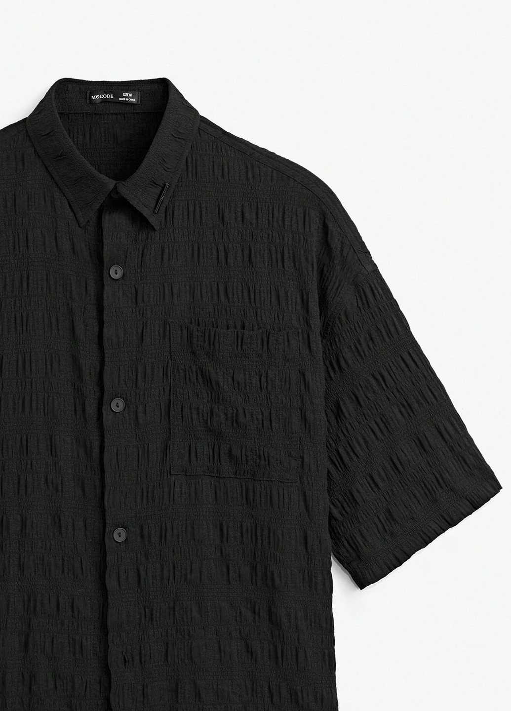 Чорний літній костюм (сорочка, шорти) з шортами SHEIN