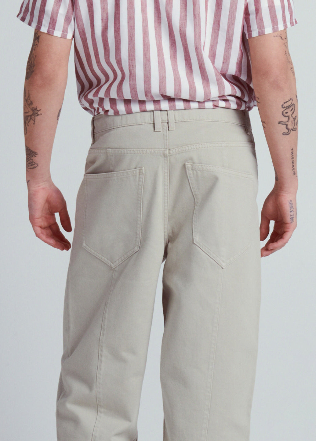 Серо-бежевые демисезонные баллоны джинсы Reserved