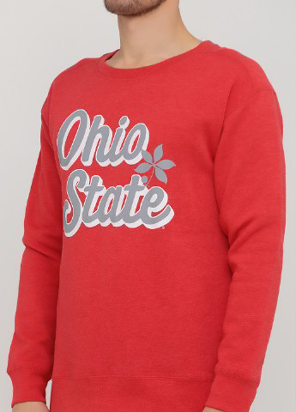 Червоний світшот OHIO напис без декору (361960128)