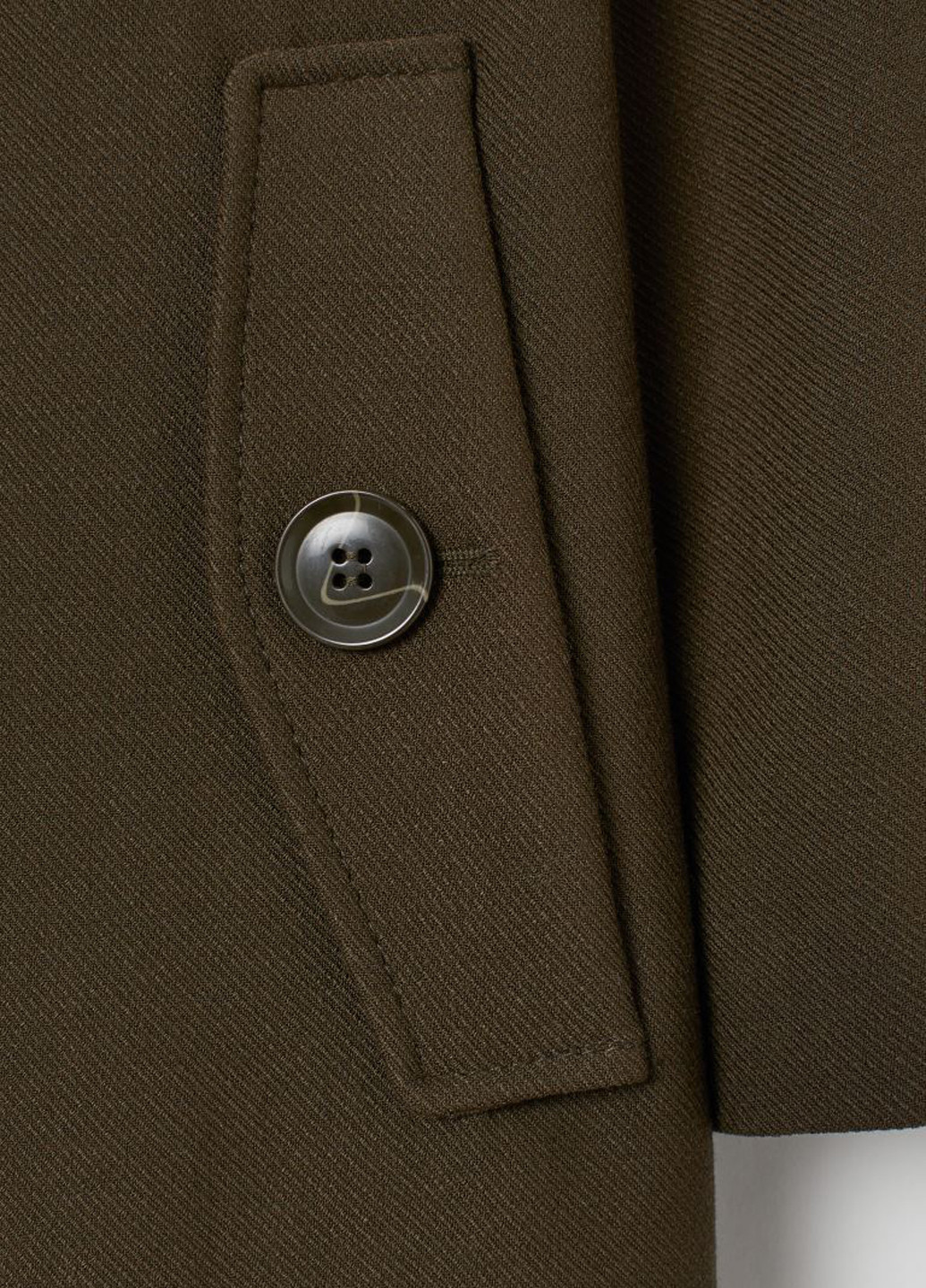 Оливкове (хакі) демісезонне Пальто однобортне H&M
