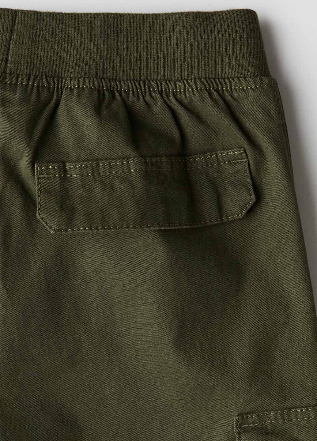 Хаки кэжуал демисезонные брюки карго H&M