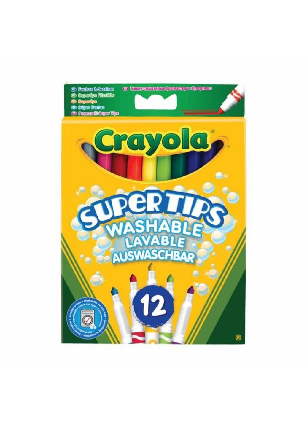 Набор для творчества 12 тонких фломастеров ярких цветов (7509) Crayola (254068424)