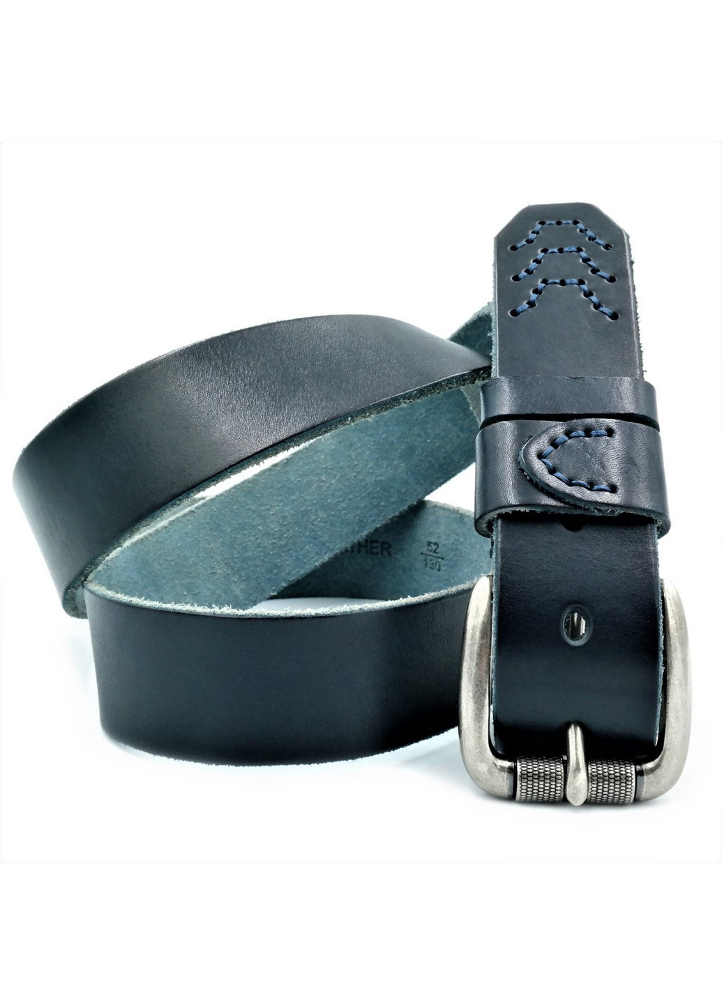 Кожаный мужской ремень 110-130х4 см Weatro (211366400)