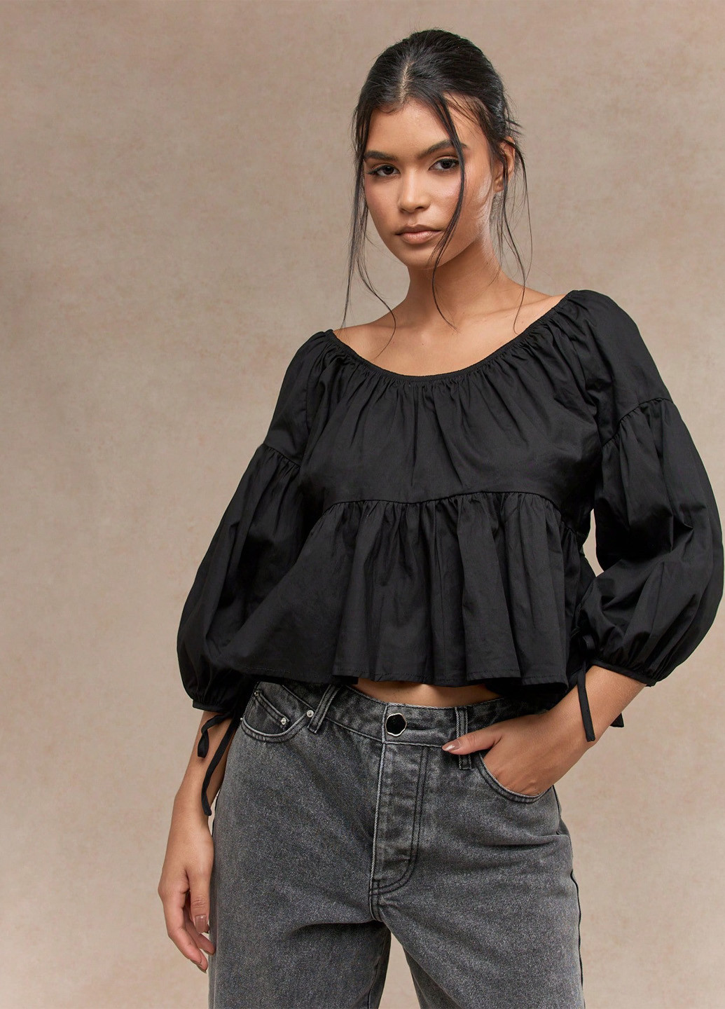 Чорна блуза SHEIN