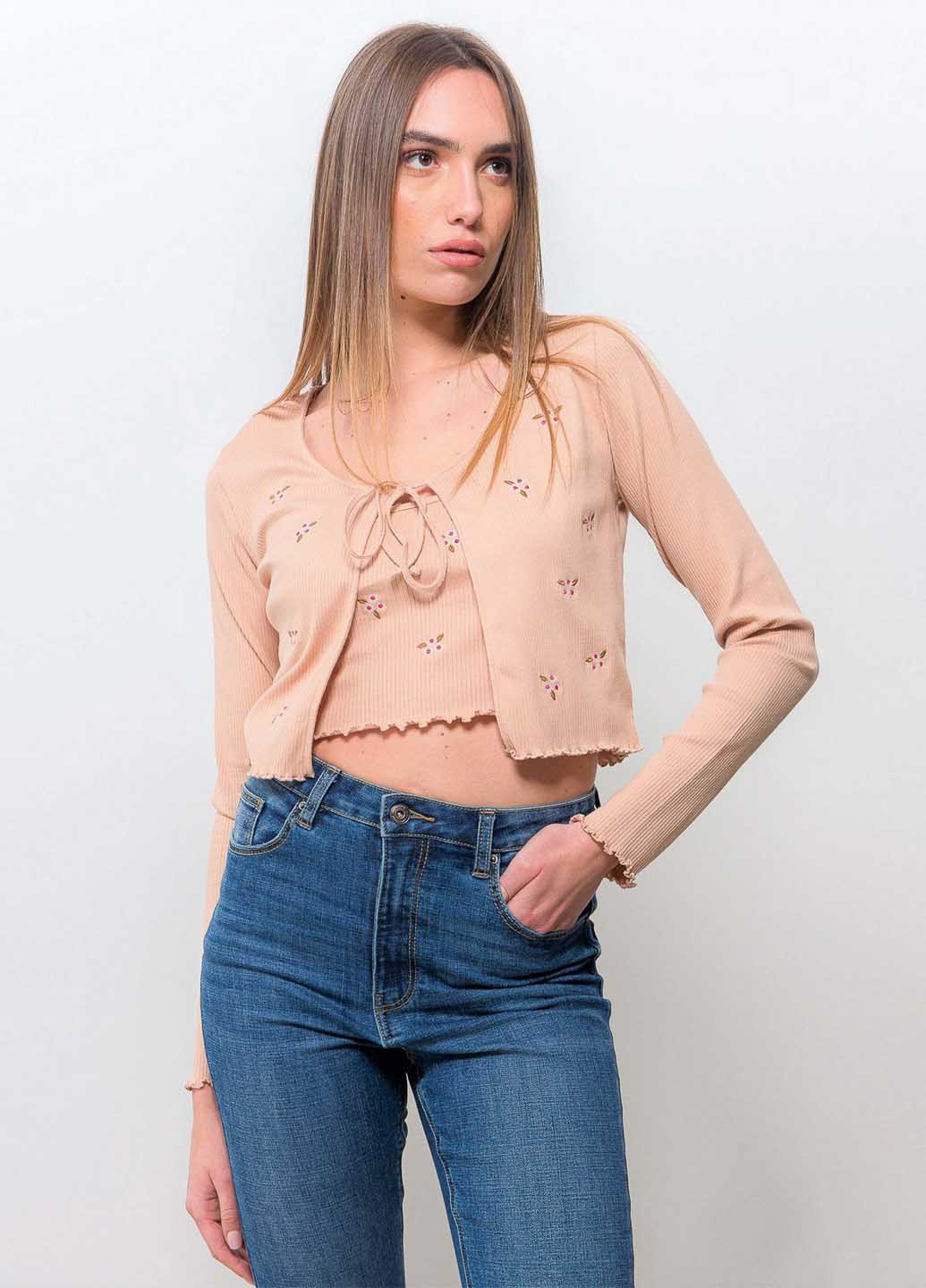 Пудровый демисезонный кардиган Piazza Italia