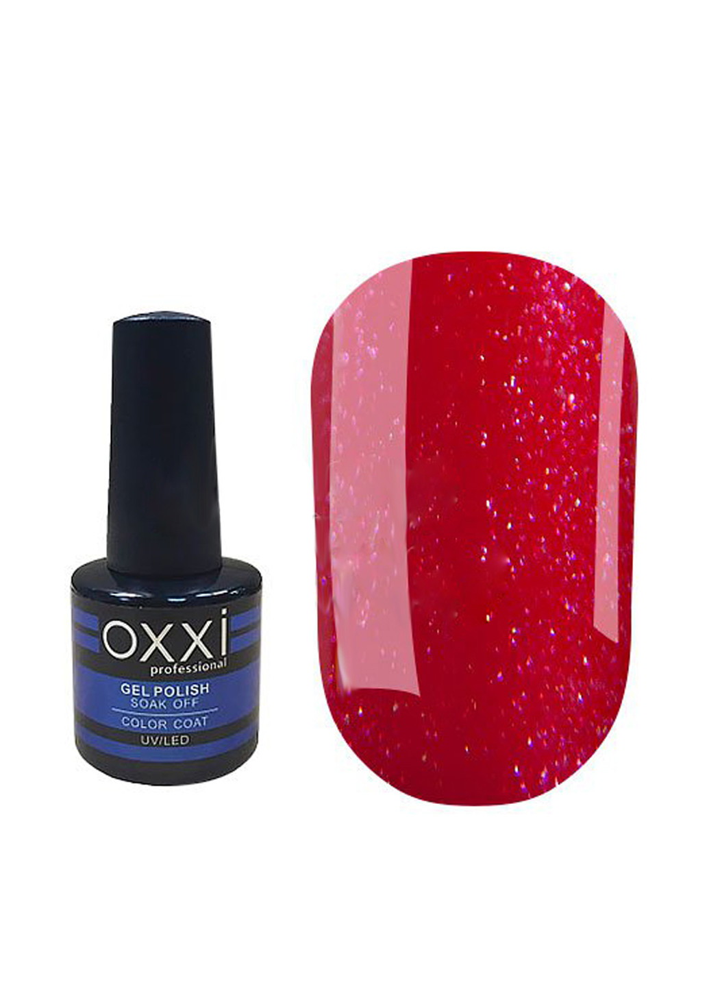 Гель-лак для ногтей №023 (светлый красный с микроблеском), 8 мл OXXI (82321298)