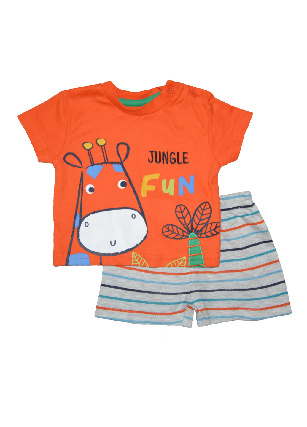 Оранжевый летний комплект (футболка, шорты) Primark