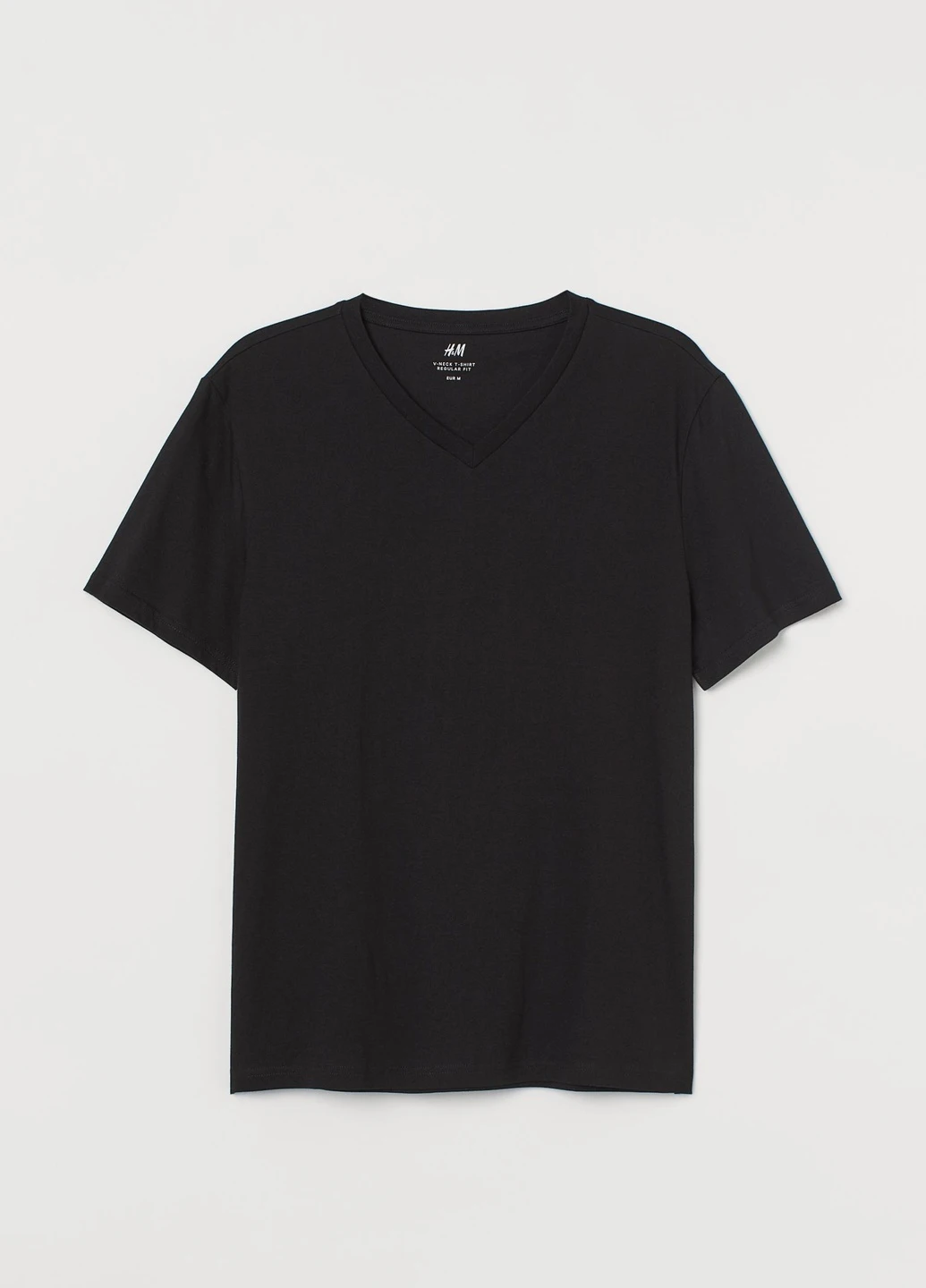 Черная футболка regular fit H&M