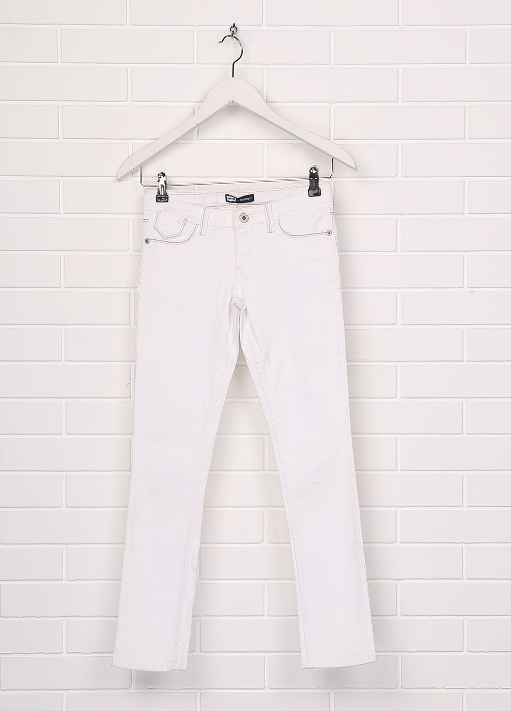 Белые демисезонные прямые джинсы Levi's