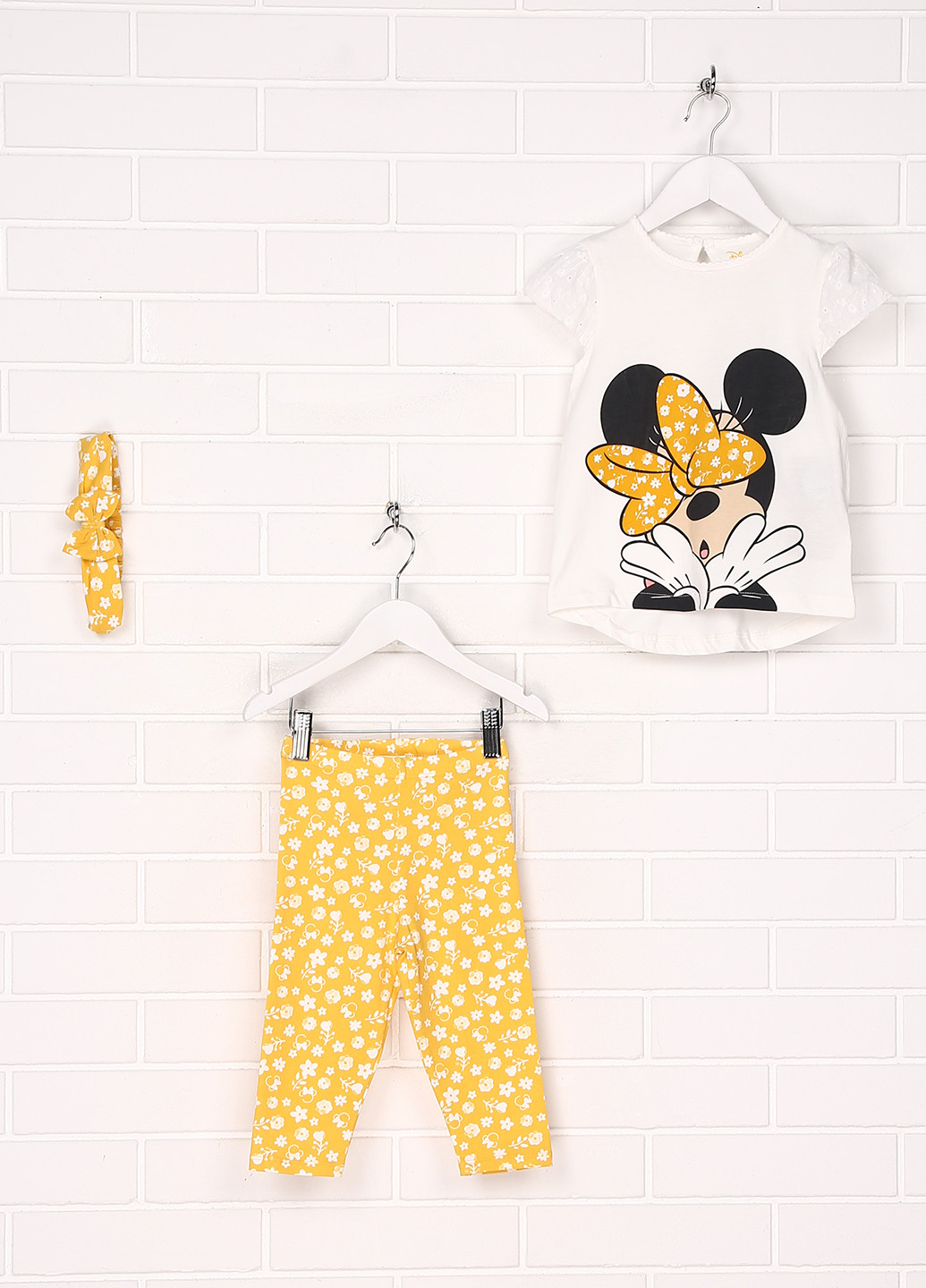 Комбинированный летний комплект (футболка, капри, повязка) Disney
