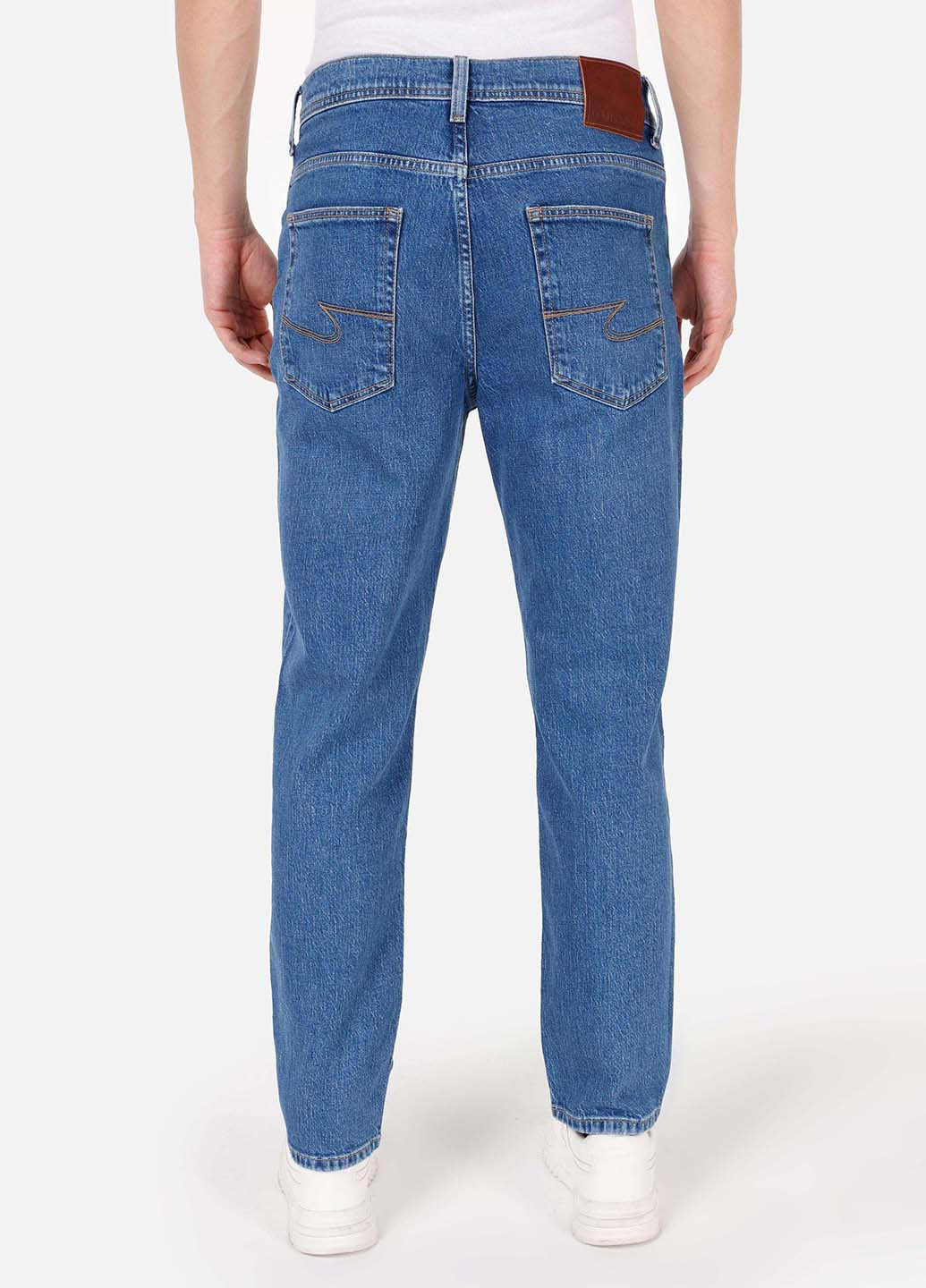 Синие демисезонные прямые джинсы Colin's