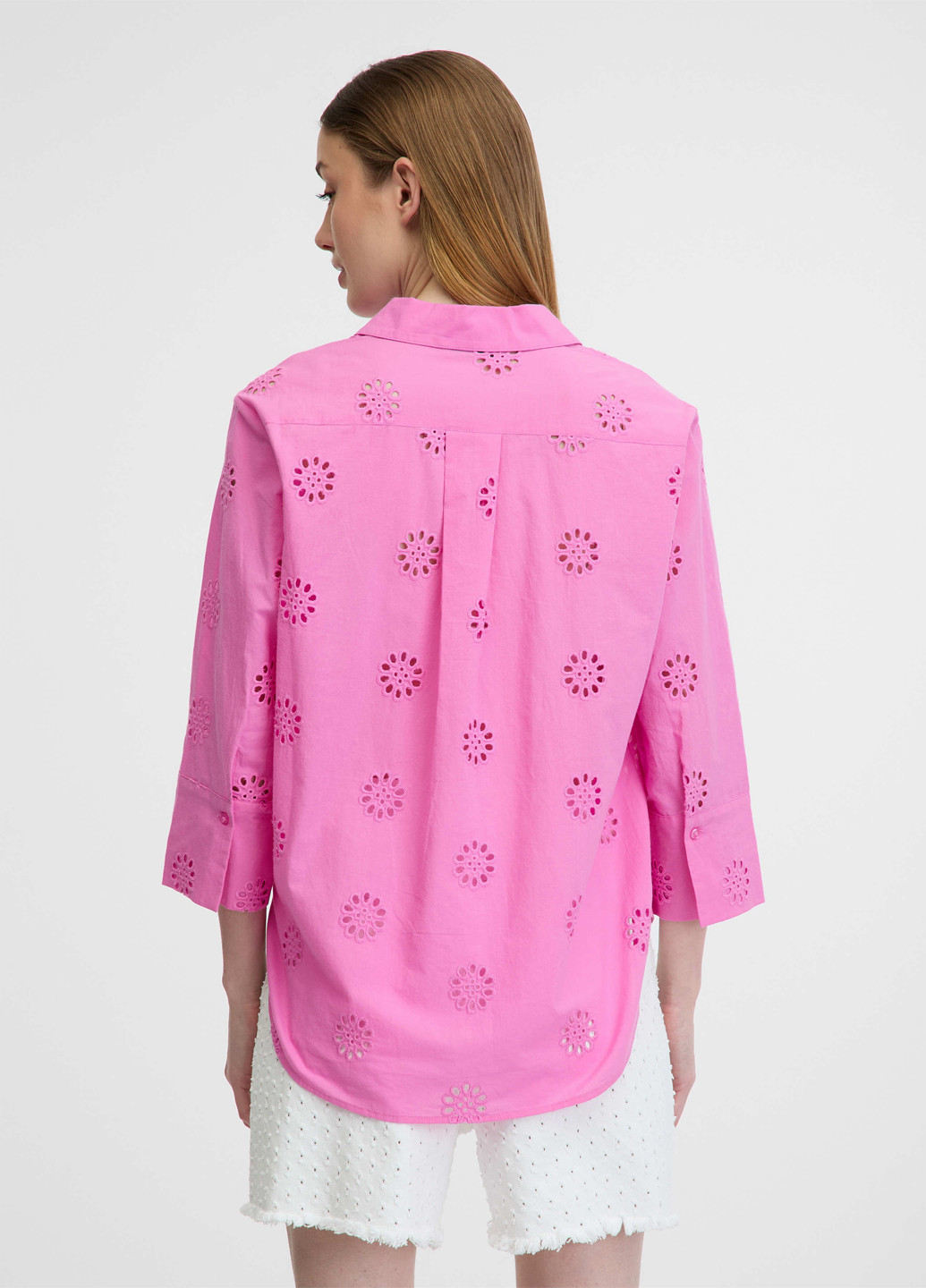 Розовая кэжуал рубашка однотонная Orsay