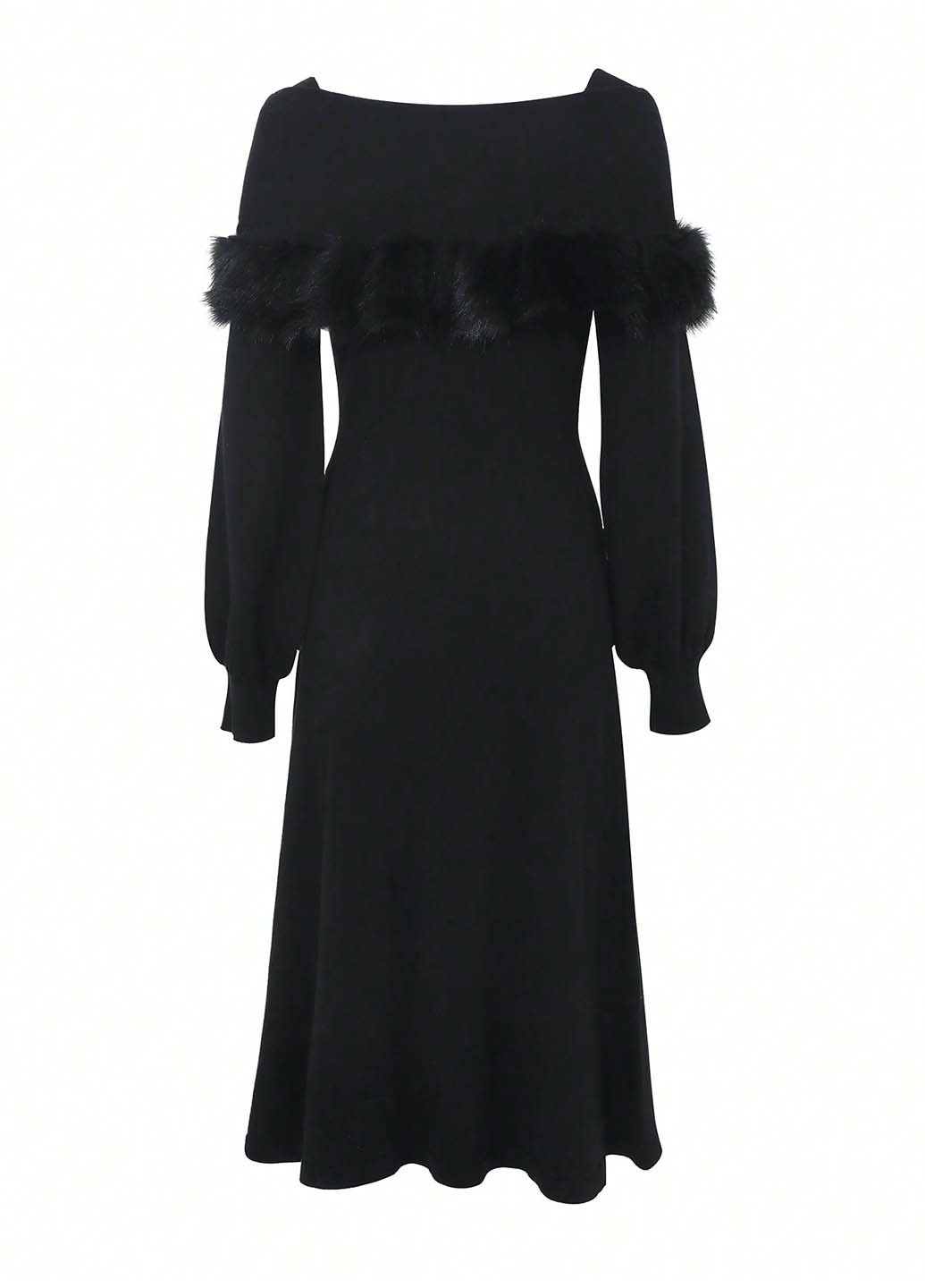 Чорна кежуал сукня годе SHEIN однотонна