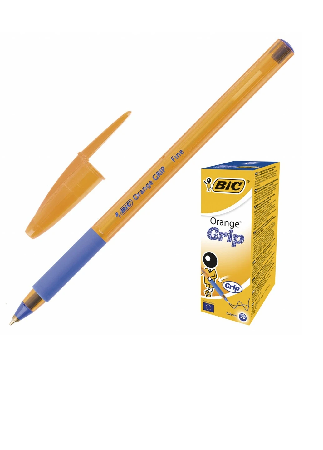 Набор шариковых ручек Orange Grip Синий Bic (230939728)