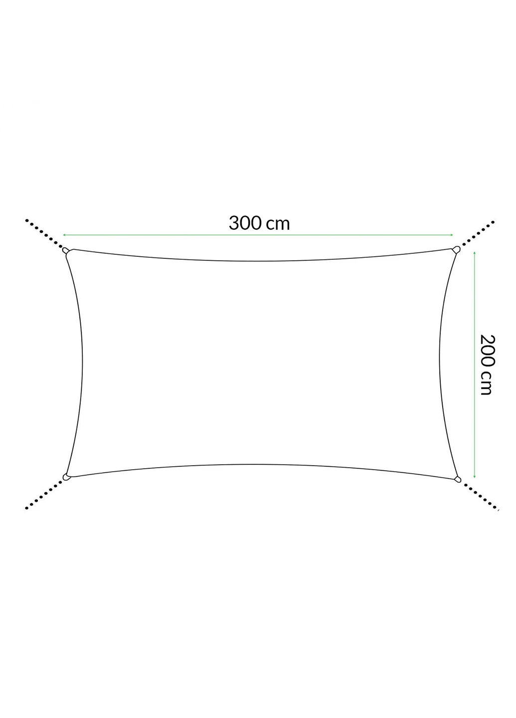 Тент-парус 3х2 м Springos (253490679)