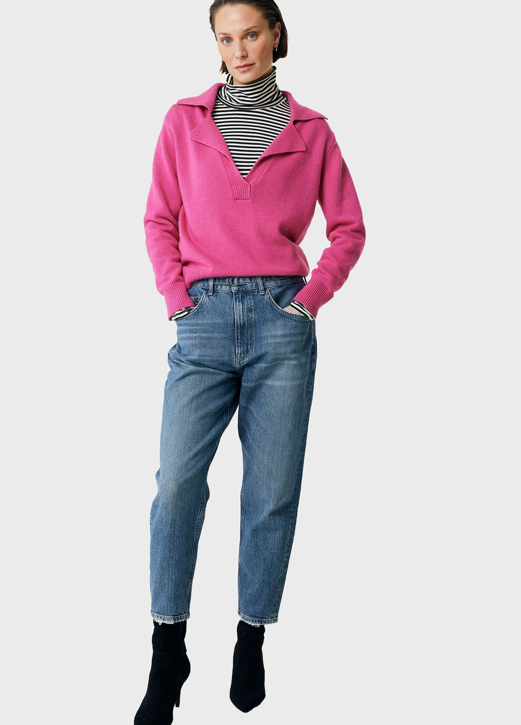 Малиновий демісезонний светр Mexx