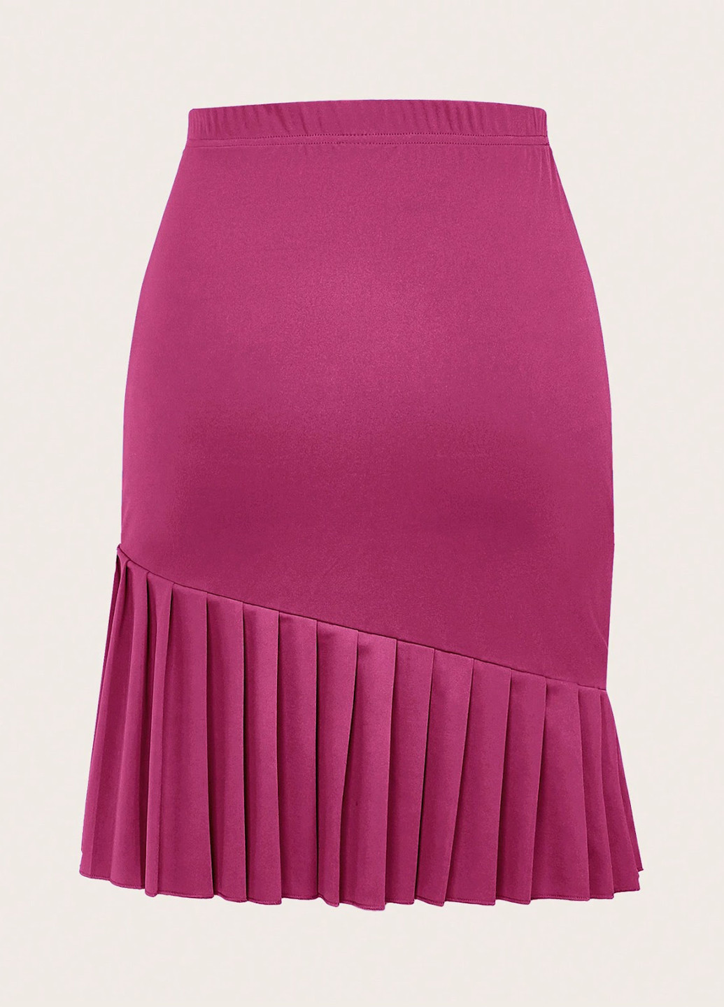 Фуксиновая кэжуал однотонная юбка SHEIN карандаш