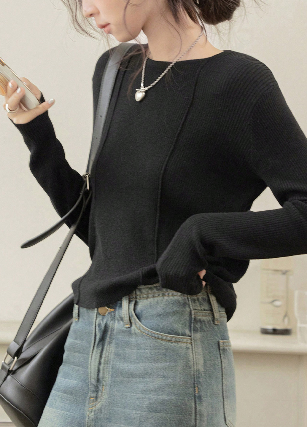 Чорний демісезонний джемпер джемпер SHEIN