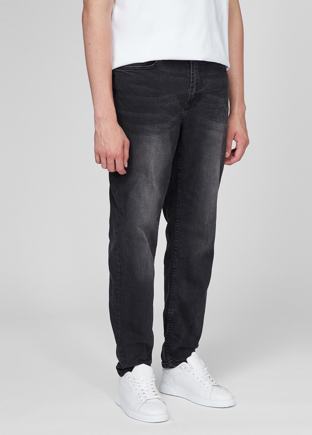 Черные демисезонные слим джинсы Denim Project
