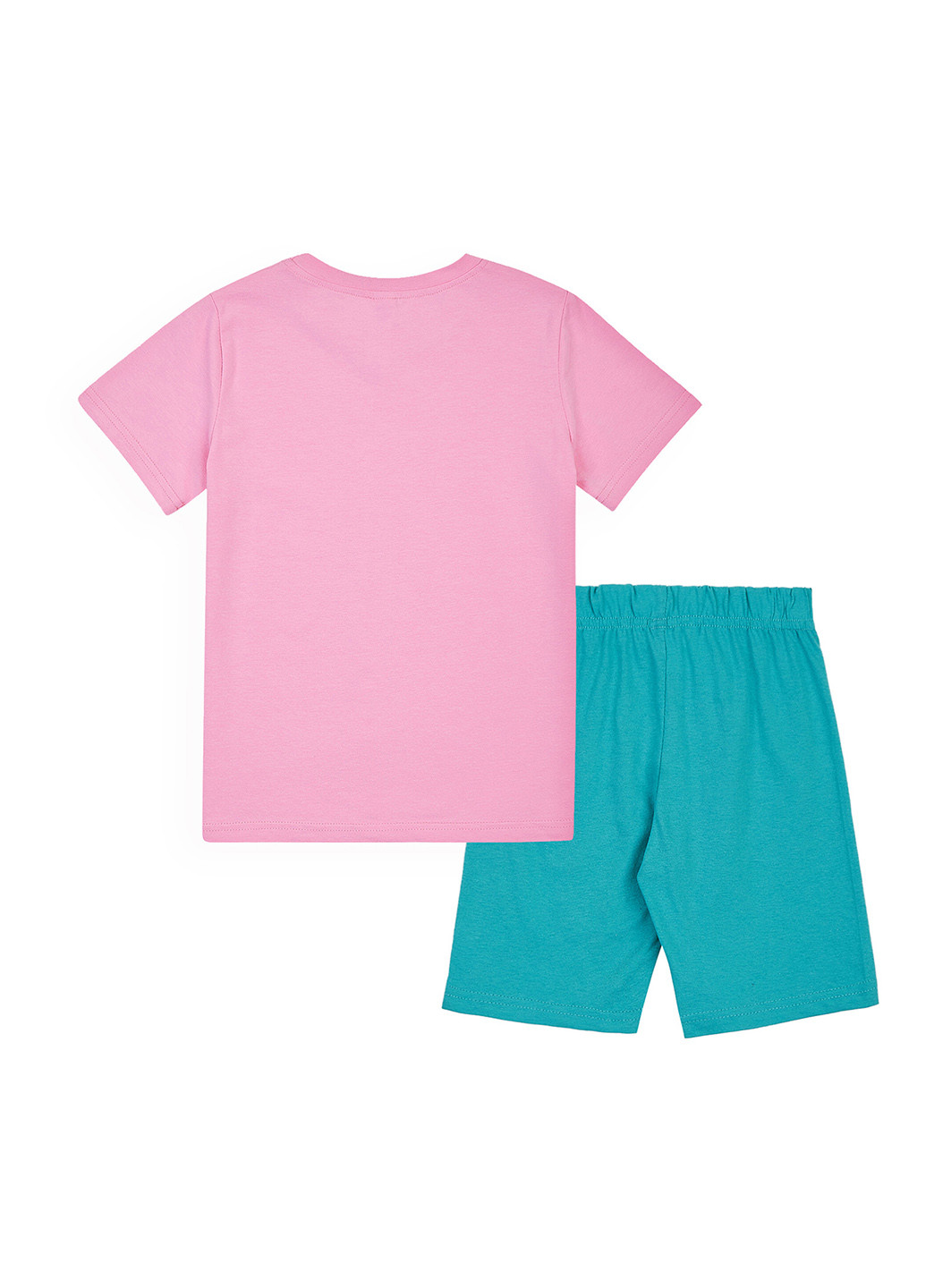 Розовый летний костюм (футболка, шорти) Garnamama