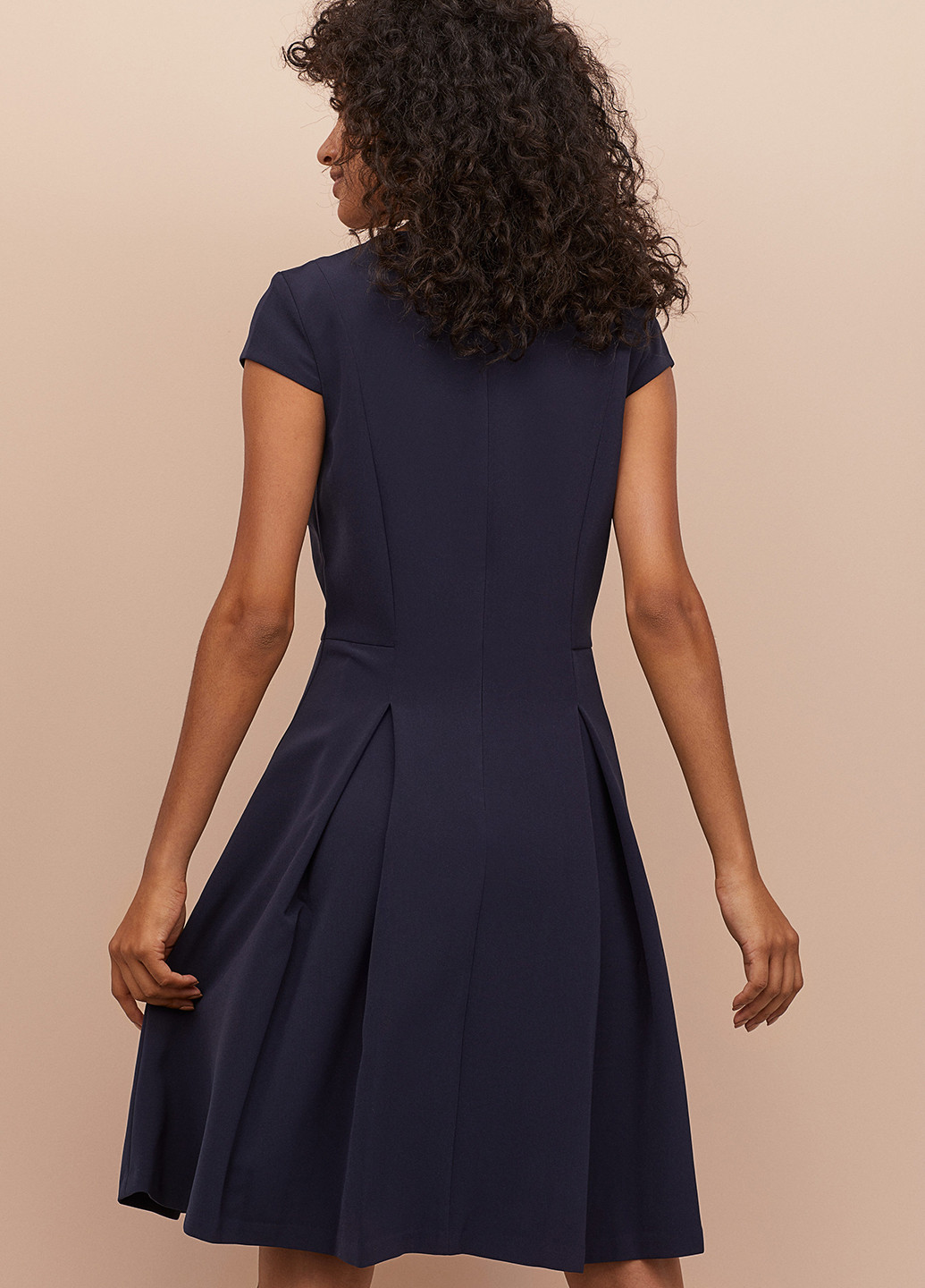 Темно-синя кежуал сукня кльош H&M