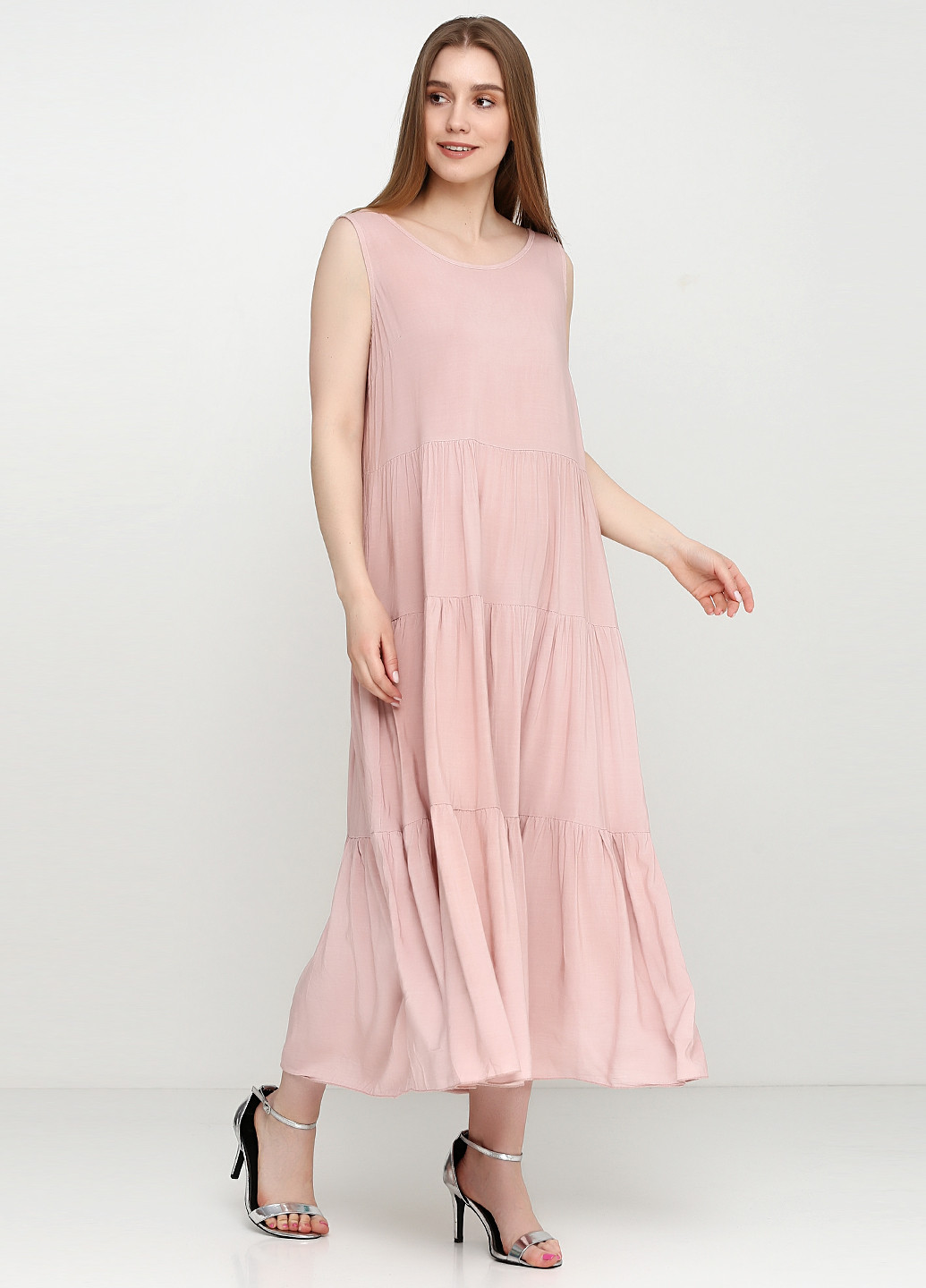 Світло-рожева кежуал сукня New Line однотонна