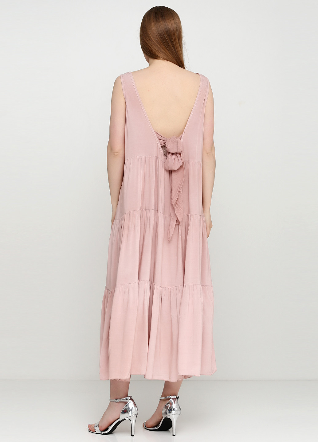 Светло-розовое кэжуал платье New Line однотонное