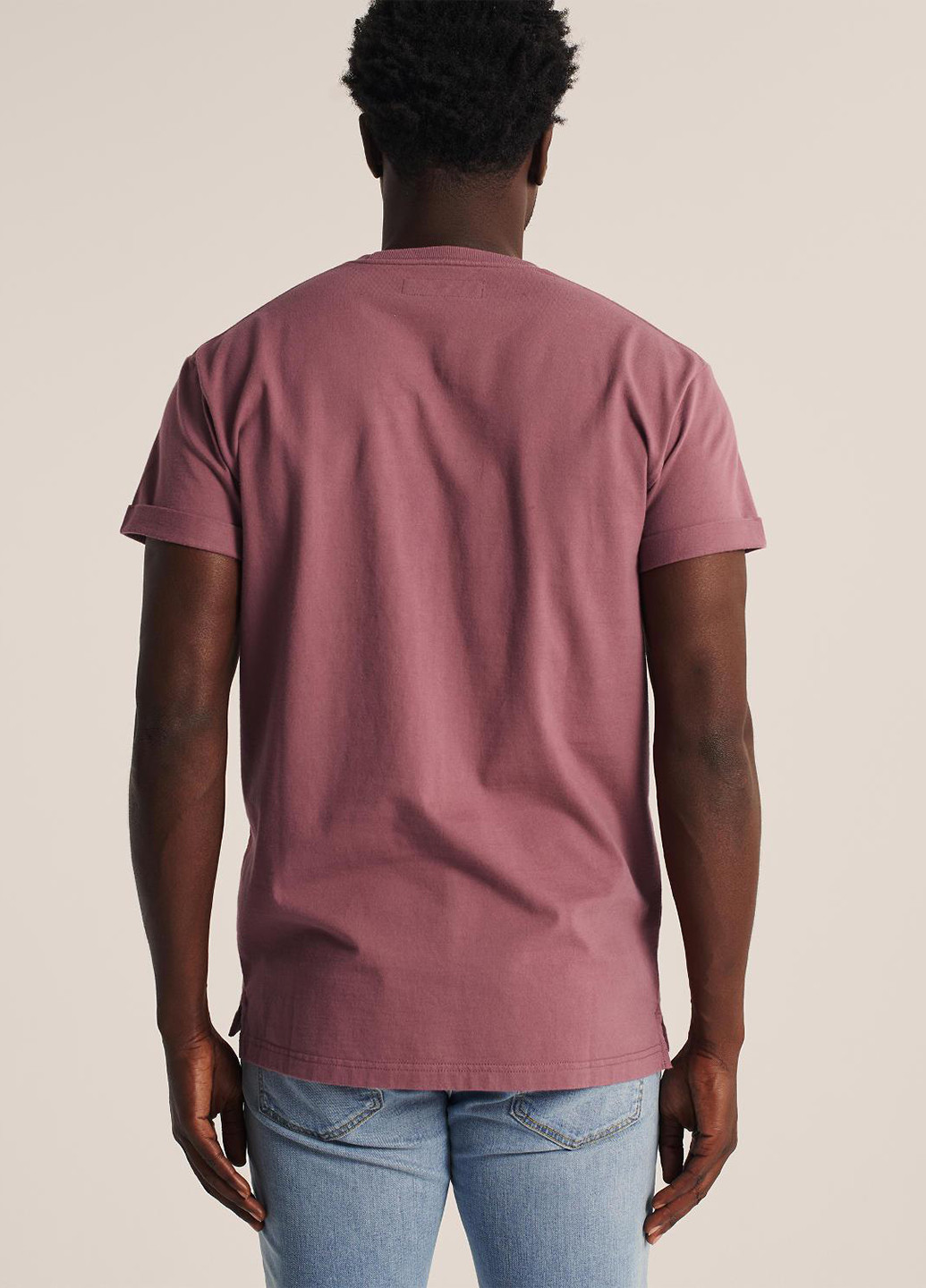 Темно-розовая футболка Abercrombie & Fitch