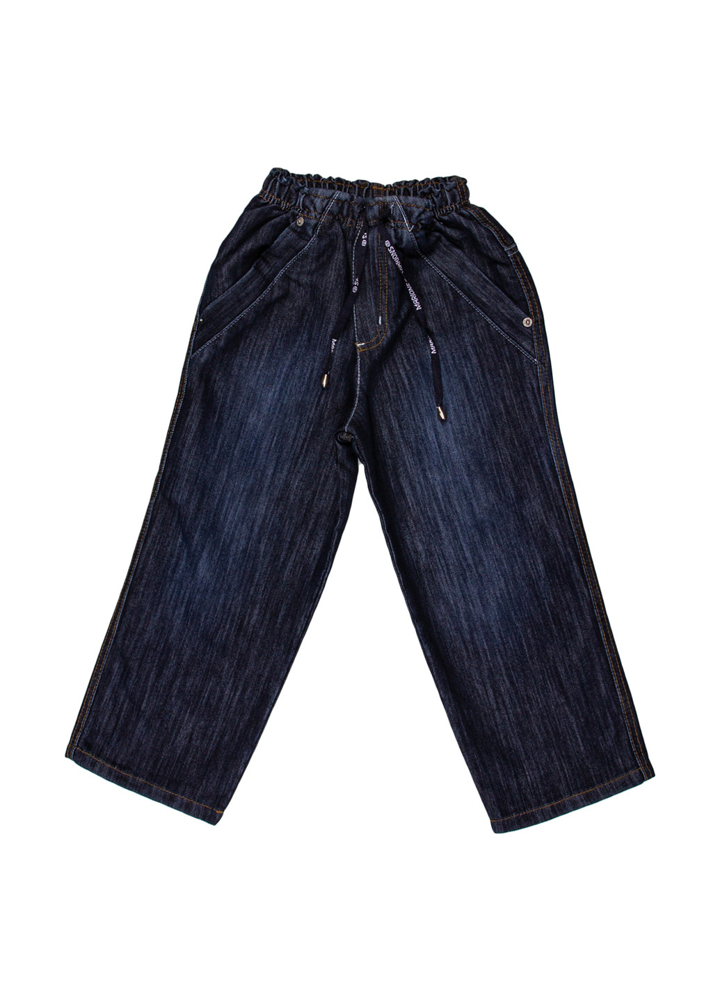 Джинси Marions прямі однотонні темно-сині джинсові бавовна